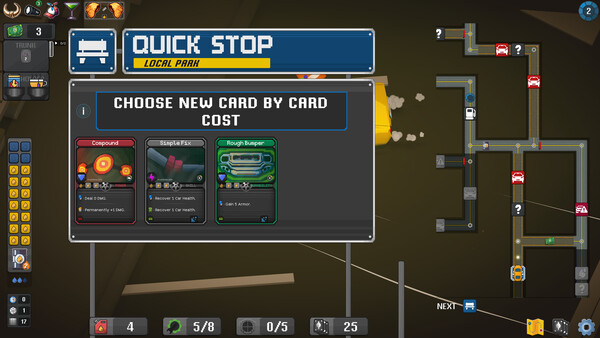 Rogue Wheels Quick Stop card choice event